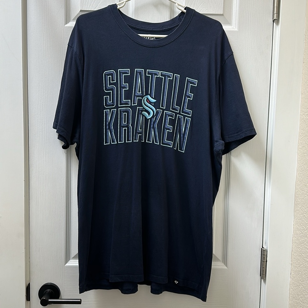 Seattle Kraken '47 Navy Bevel Super Rival T-Shirt